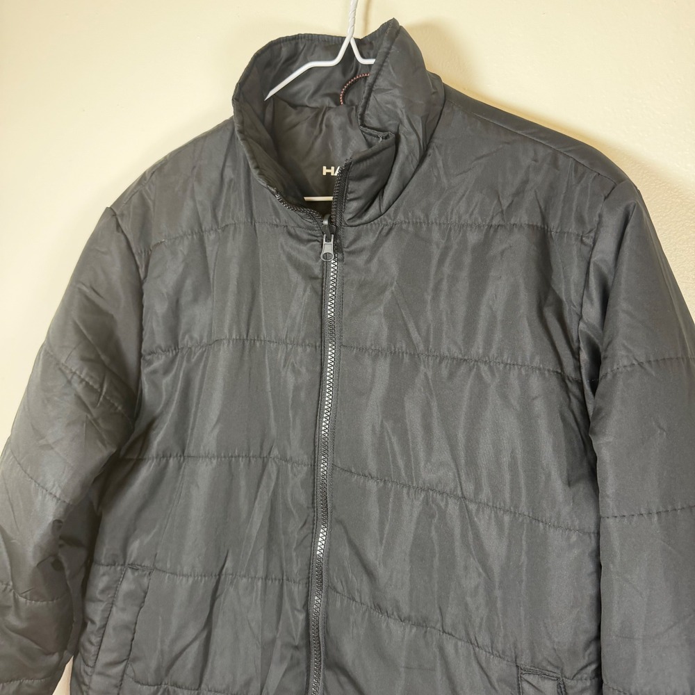 Hawke & Co Sport Puffer Jacket Men Size S Black HK Heat Thermal Insulated Zip - Picture 2 of 10